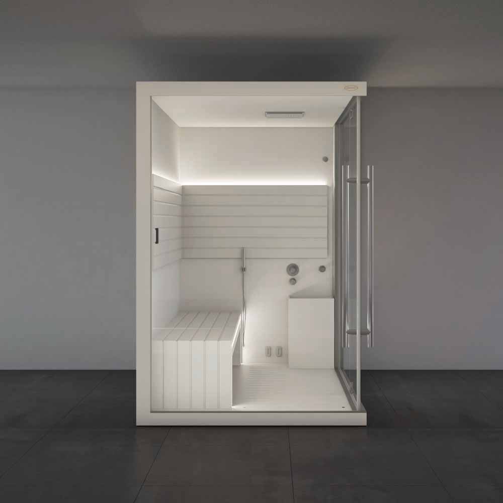 Sasha - Hammam-Modul mit Tür auf der langen Seite - 152 x 211 x 225 H